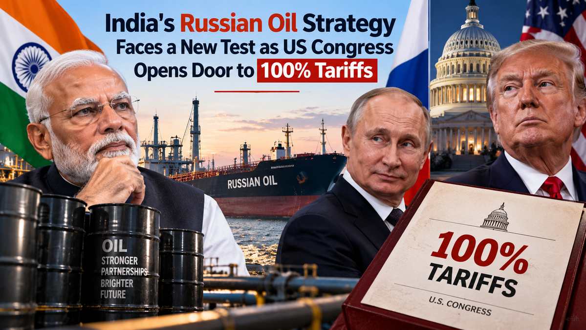 India’s Russian Oil Strategy Faces a New Test as US Congress Opens Door to 100% Tariffs